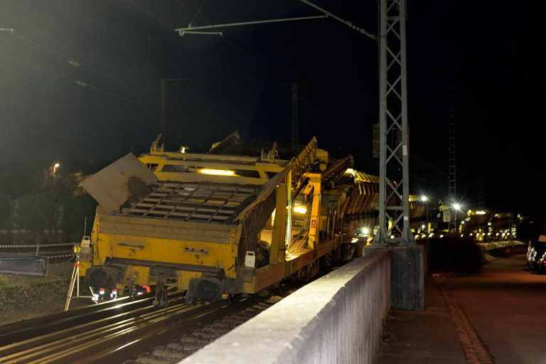 Gleis- und Weichenerneuerung bei km 16,6 (Januar 2024)