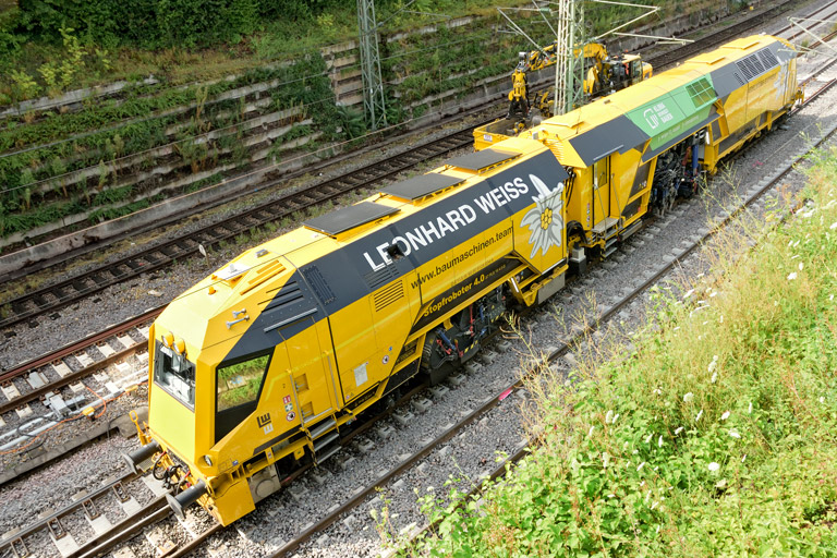 Stopfmaschinenzug bei km 14,8 (August 2024)