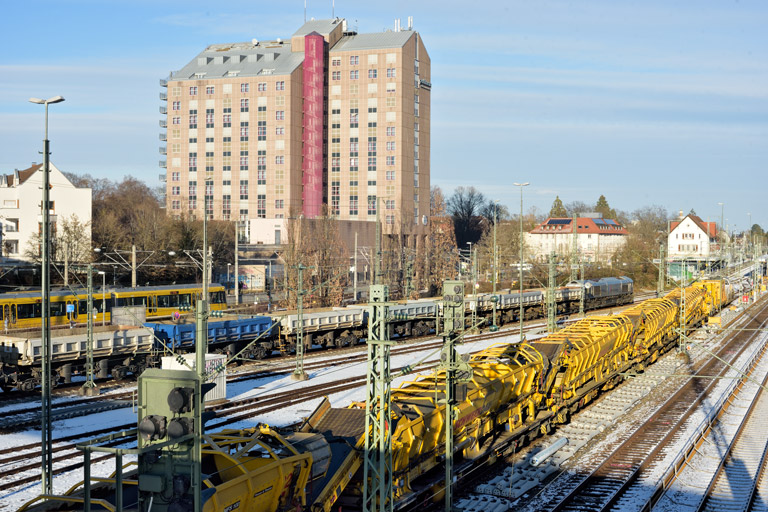 Gleis- und Weichenerneuerung bei km 15,8 (Januar 2024)