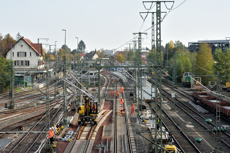 Weicheneinbau bei km 15,8 (Oktober 2024)