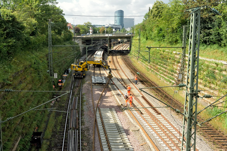 Weicheneinbau bei km 15,0 (Juli 2024)