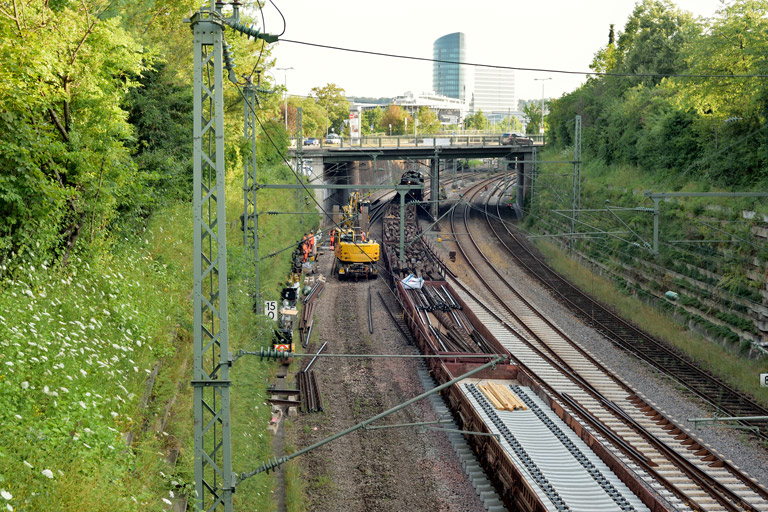 Weicheneinbau bei km 15,0 (Juli 2024)