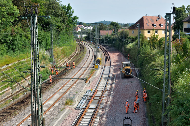 Weicheneinbau bei km 14,8 (Juli 2024)