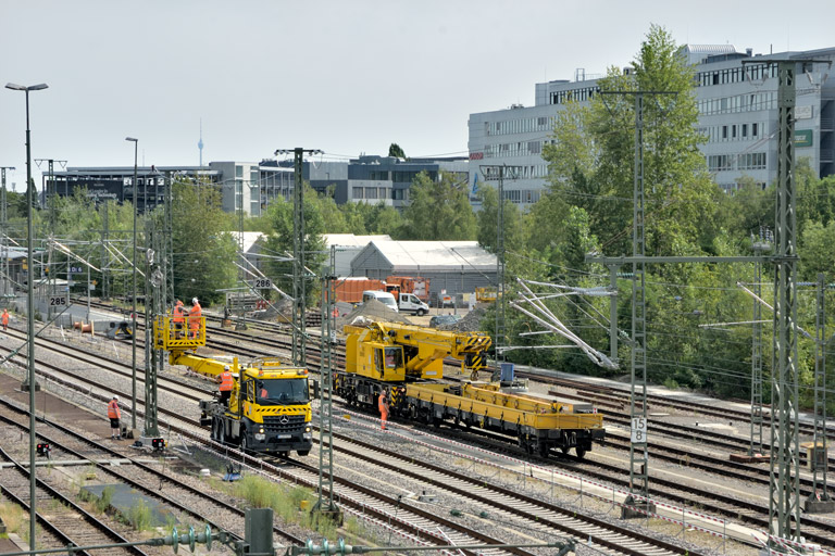 Oberleitungsinstandhaltung bei km 15,8 (Juli 2024)