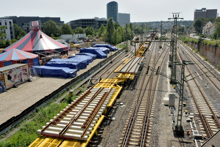 Weicheneinbau bei km 15,4 (Juli 2024)