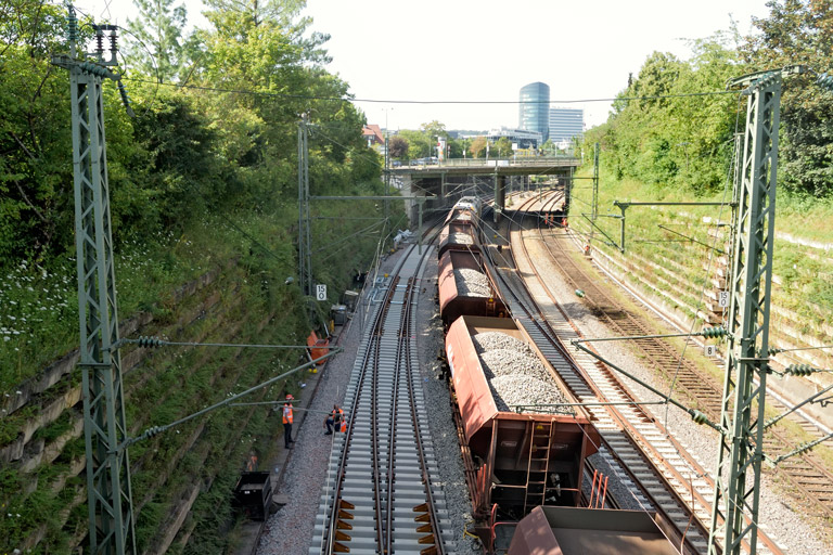 Weicheneinbau bei km 15,0 (Juli 2024)