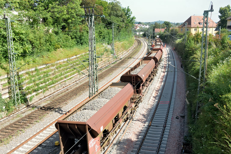 Weicheneinbau bei km 14,8 (Juli 2024)