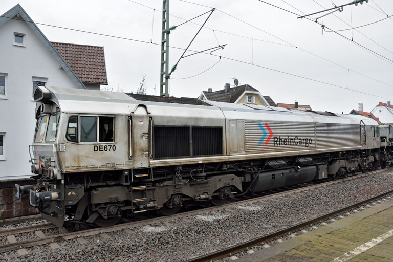 HGK DE 670 bei km 16,8 (Februar 2024)