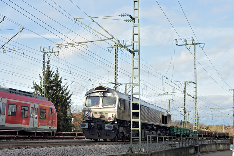 HGK DE 670 bei km 16,6 (Februar 2024)