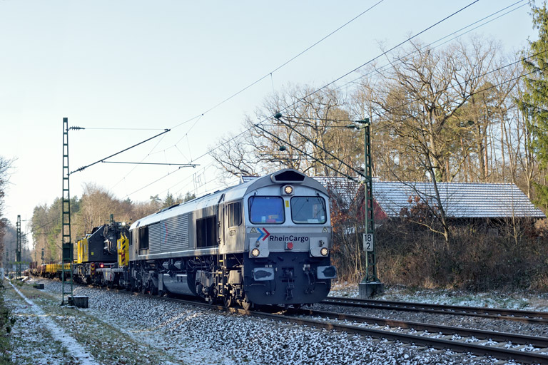 HGK DE 671 bei km 18,2 (Januar 2024)