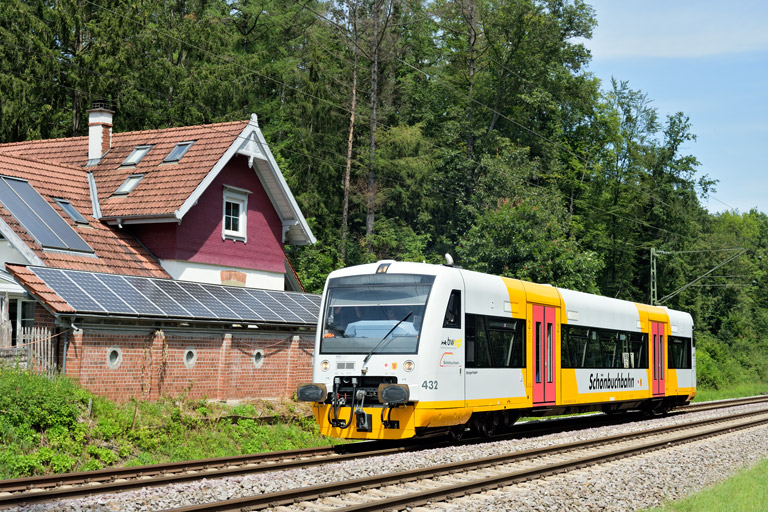 Regioshuttle VT 432 bei km 18,2 (Juli 2024)