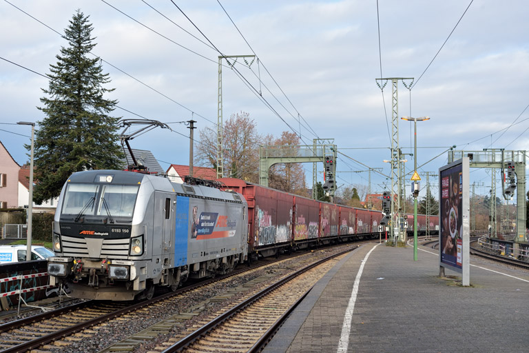 193 150 mit GAG 60113 bei km 16,8 (Dezember 2025)