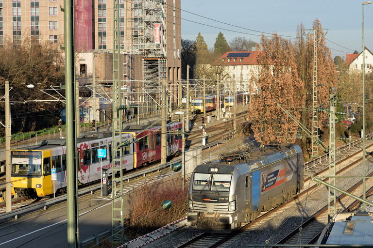 193 151 als T 65153 bei km 15,8 (Dezember 2025)