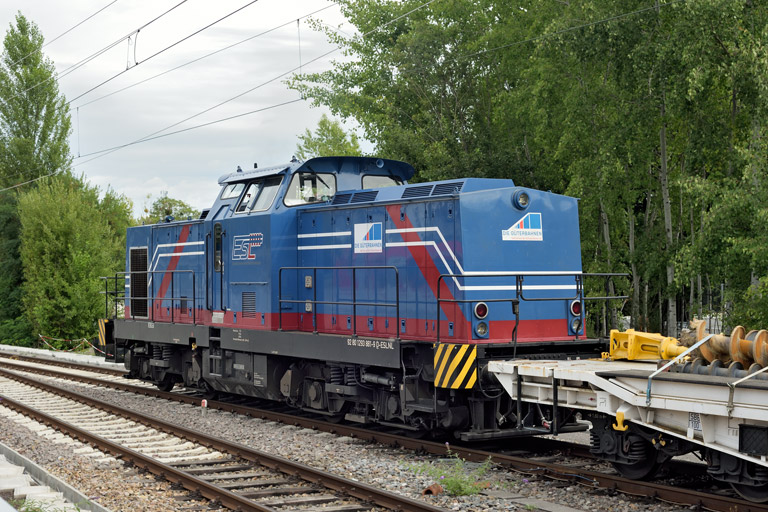 293 881 (ex-DR 201 881) bei km 15,6 (September 2025)