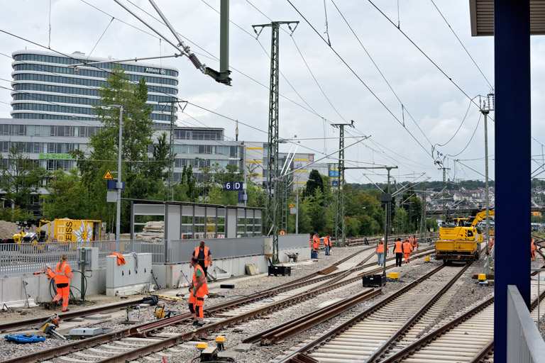 Weicheneinbau bei km 15,6 (Juli 2025)