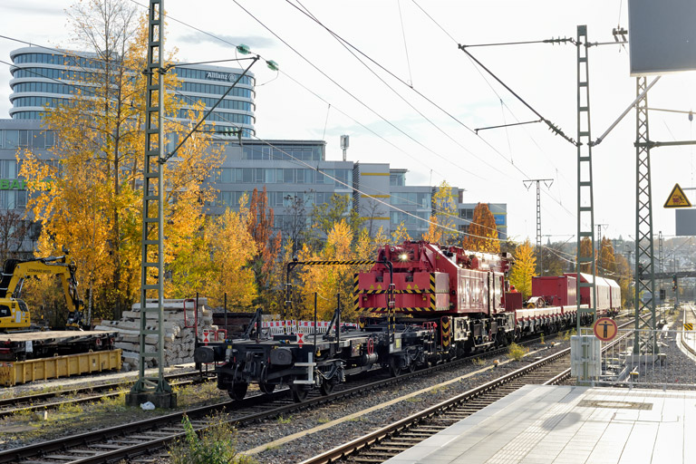 Schienenkranwagen bei km 15,6 (November 2025)