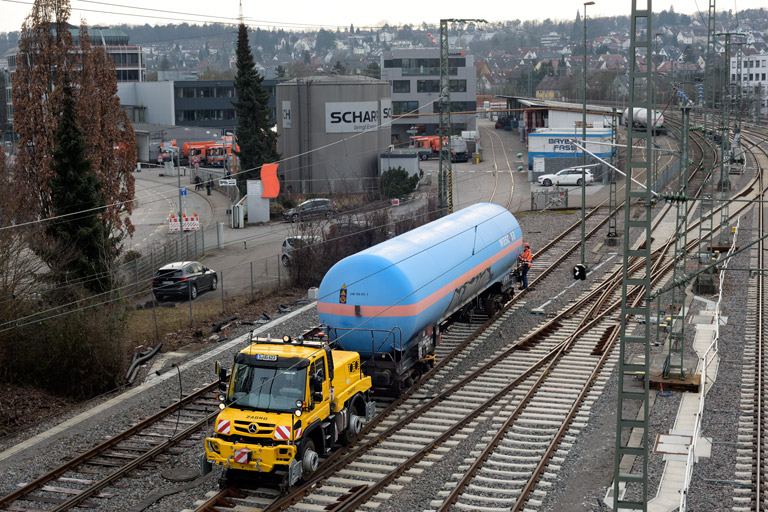Zweiwegefahrzeug bei km 16,0 (Februar 2025)