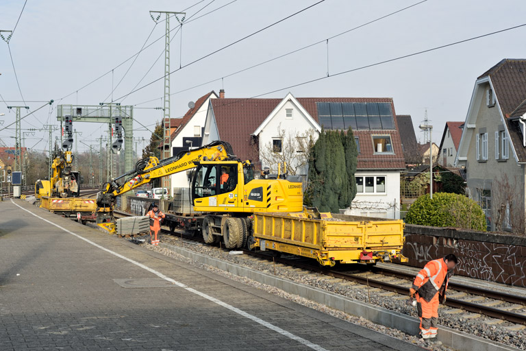 Zweiwegefahrzeug bei km 15,6 (Februar 2025)