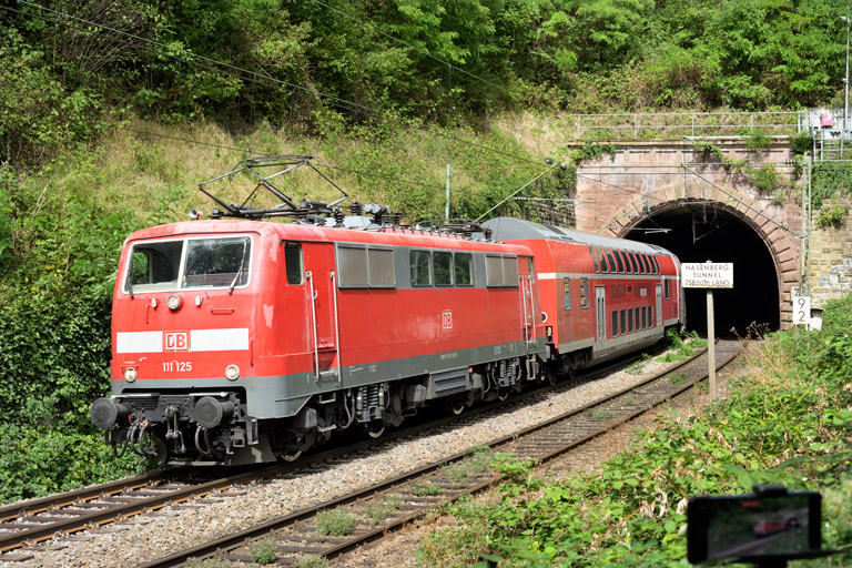 111 125 mit RE 28485 bei km 9,2 (August 2026)