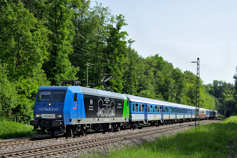 145 044 bei km 18,2 (Mai 2026)