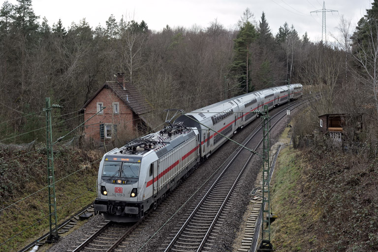 147 576 mit IC 188 bei km 19,2 (Februar 2026)