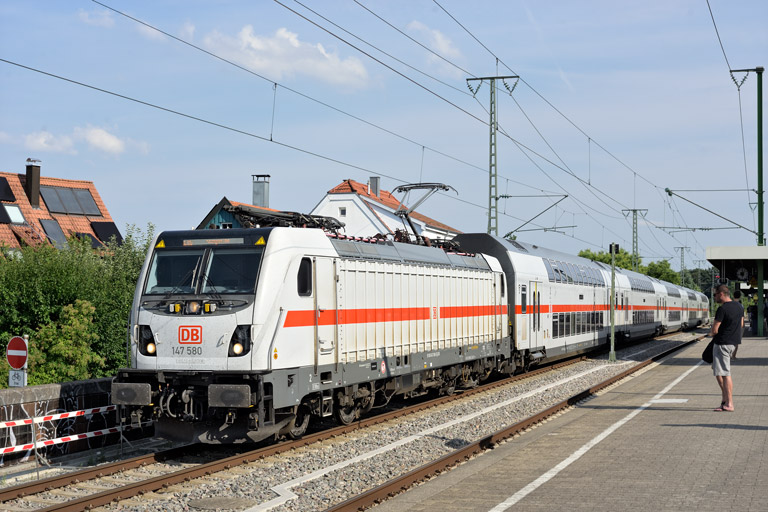 147 580 mit IC 186 bei km 16,8 (Juli 2026)