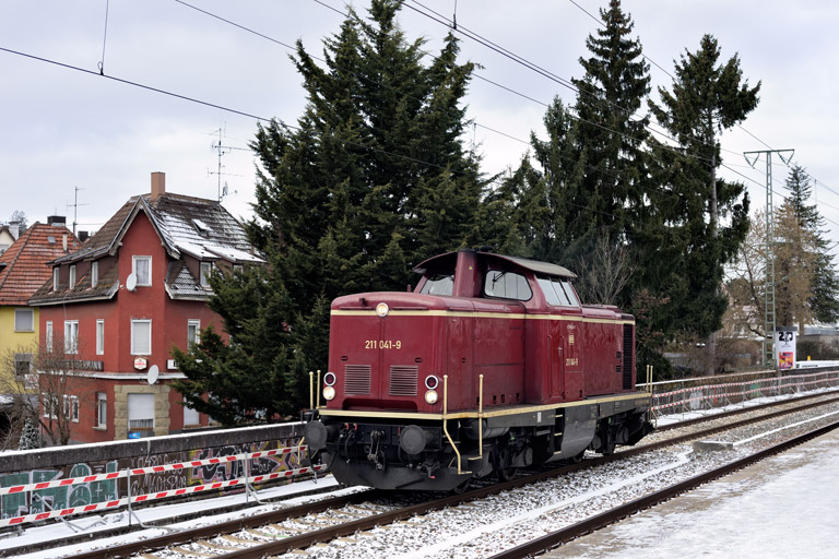 211 041 bei km 16,8 (Januar 2026)
