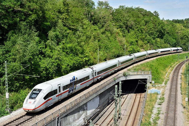 412 223 als IC 2865 bei km 13,8 (Juli 2026)