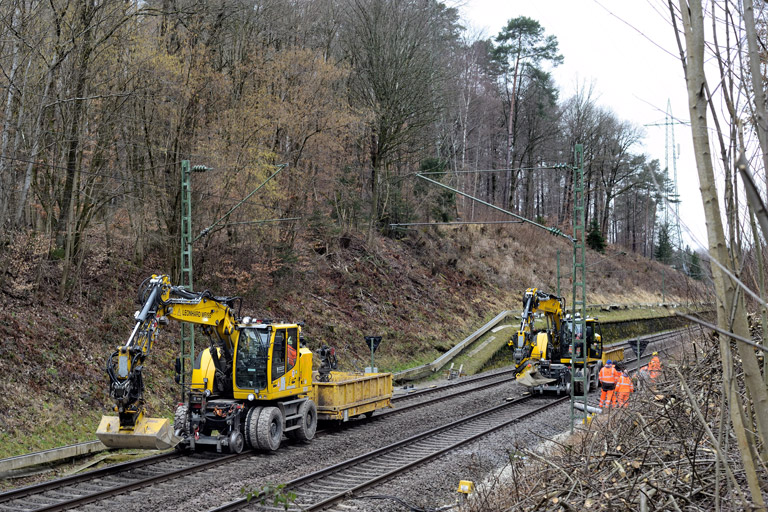 Zweiwegefahrzeug bei km 18,8 (Februar 2026)